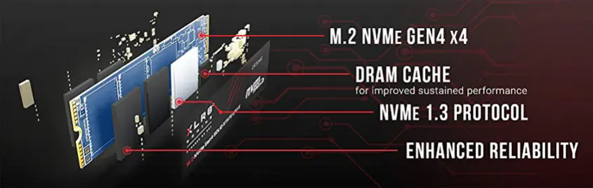 PNY XLR8 CS3040 4TB PCIe NVMe M.2 SSD Disk
