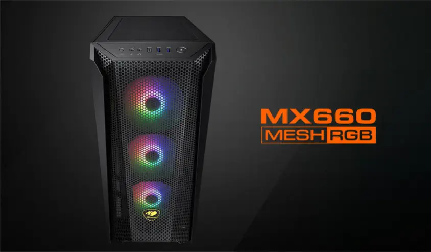 Cougar MX660 Mesh RGB GEX 850W E-ATX Mid-Tower Gaming Kasa