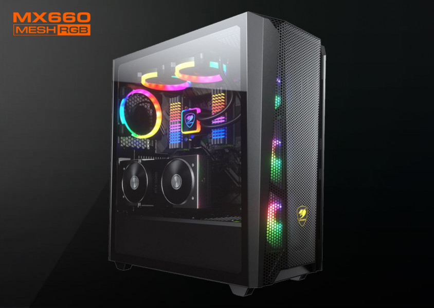 Cougar MX660 Mesh RGB GEX 850W E-ATX Mid-Tower Gaming Kasa