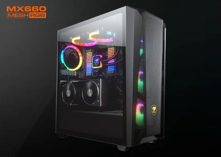 Cougar MX660 Mesh RGB GEX 850W E-ATX Mid-Tower Gaming Kasa