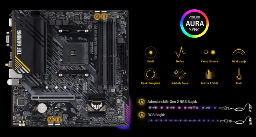 Asus TUF Gaming A520M-Plus WIFI Gaming Anakart