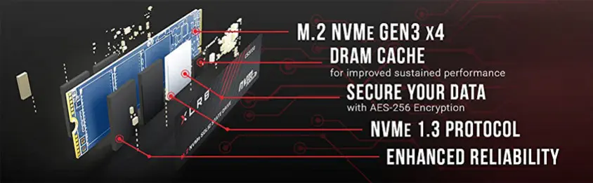 PNY XLR8 CS3030 M280CS3030-500-RB 500GB PCIe NVMe M.2 SSD Disk