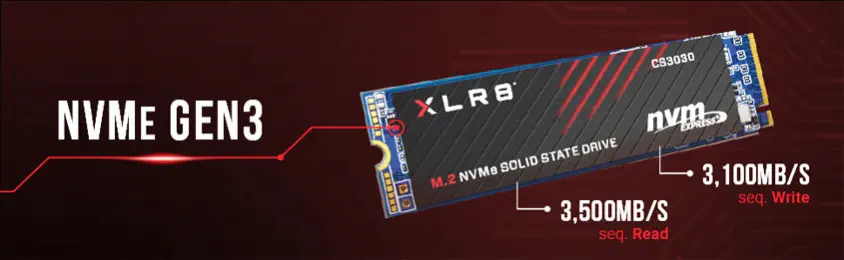 PNY XLR8 CS3030 M280CS3030-1TB-RB 1TB PCIe NVMe M.2 SSD Disk
