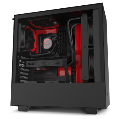 NZXT H510 CA-H510B-BR Mat Siyah/Kırmızı ATX Mid-Tower Gaming Kasa