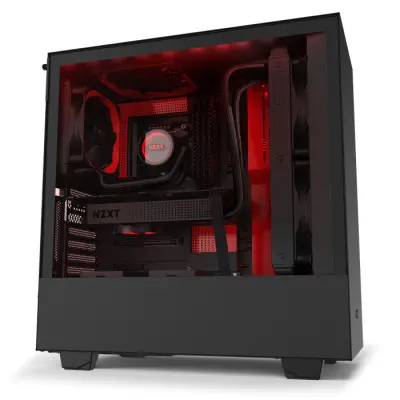 NZXT H510i CA-H510i-BR Mat Siyah/Kırmızı ATX Mid-Tower Gaming Kasa