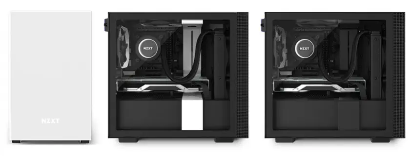 NZXT H210 CA-H210B-W1 Mat Beyaz/Siyah Mini-ITX Mini-Tower Gaming Kasa