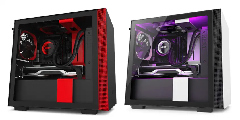 NZXT H210 CA-H210B-BR Mat Siyah/Kırmızı Mini-ITX Mini-Tower Gaming Kasa