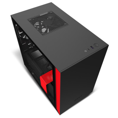 NZXT H210 CA-H210B-BR Mat Siyah/Kırmızı Mini-ITX Mini-Tower Gaming Kasa