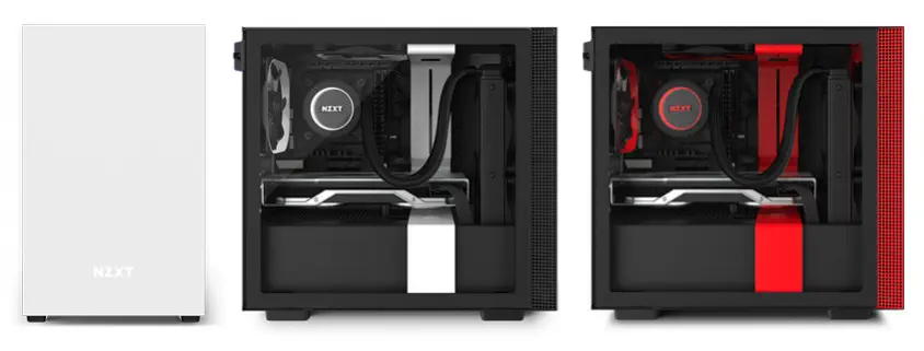 NZXT H210 CA-H210B-BR Mat Siyah/Kırmızı Mini-ITX Mini-Tower Gaming Kasa