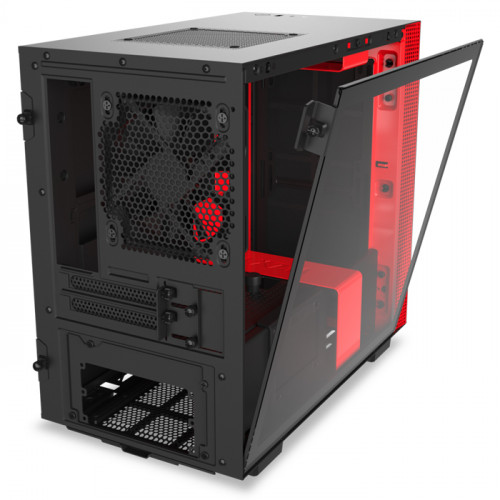 NZXT H210 CA-H210B-BR Mat Siyah/Kırmızı Mini-ITX Mini-Tower Gaming Kasa
