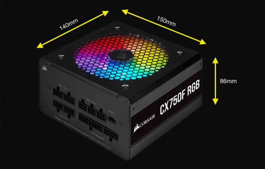 Corsair CX750F RGB CP-9020218-EU 750W Full Modüler Power Supply