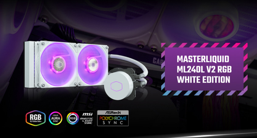 Cooler Master MasterLiquid ML240L V2 RGB White Edition İşlemci Sıvı Soğutucu