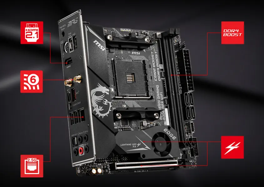 MSI MPG B550I GAMING EDGE MAX WIFI Gaming Anakart