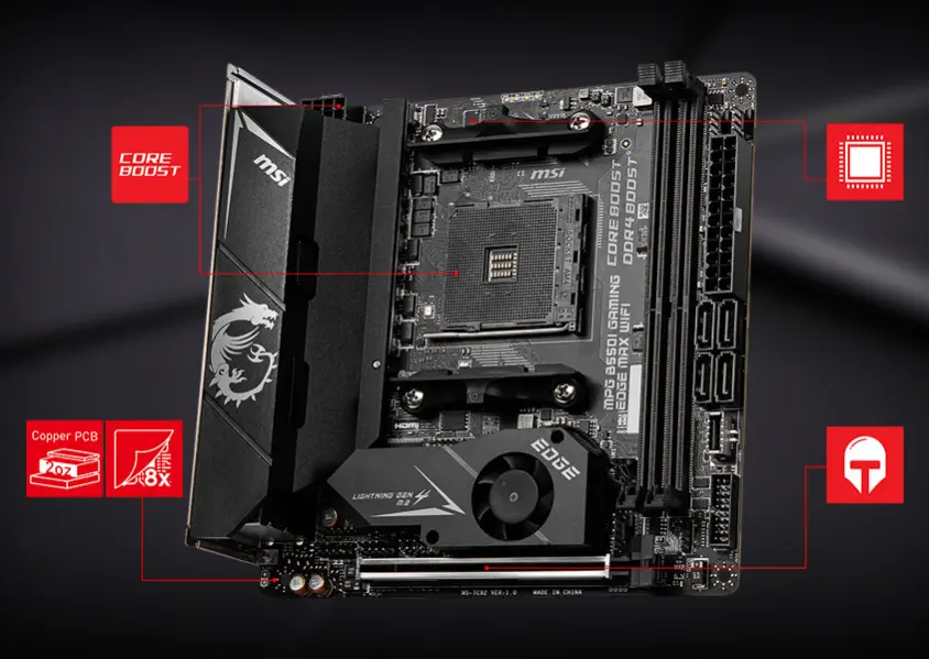 MSI MPG B550I GAMING EDGE MAX WIFI Gaming Anakart