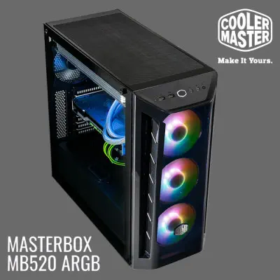 Cooler Master MasterBox MB520 ARGB 600W E-ATX Mid-Tower Gaming Kasa