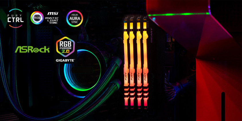 Kingston Fury Beast RGB KF432C16BBA/8 8GB DDR4 3200MHz Gaming Ram