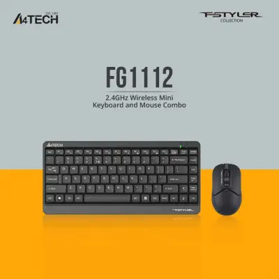 A4 Tech FG1112 Black Kablosuz Mini Klavye Mouse Set