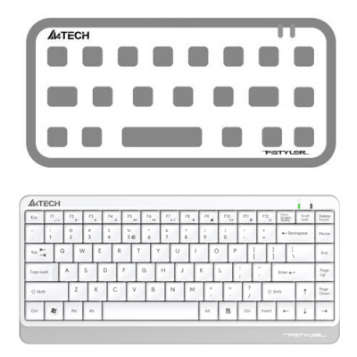 A4 Tech FG1112 White Kablosuz Mini Klavye Mouse Set