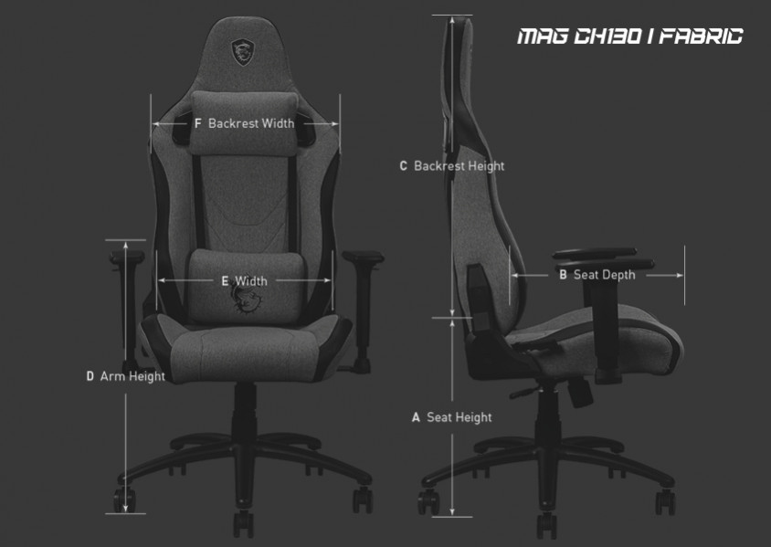 MSI MAG CH130 I FABRIC Gaming (Oyuncu) Koltuğu