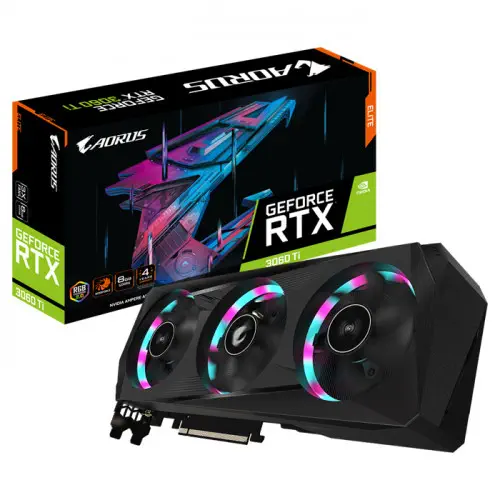 Gigabyte Aorus GeForce RTX 3060 Ti Elite 8G LHR Gaming Ekran Kartı