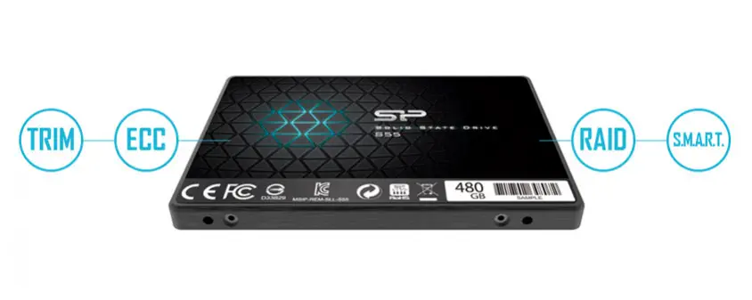 Silicon Power Slim S55 SP480GBSS3S55S25 480GB 2.5″ SATA 3 SSD Disk