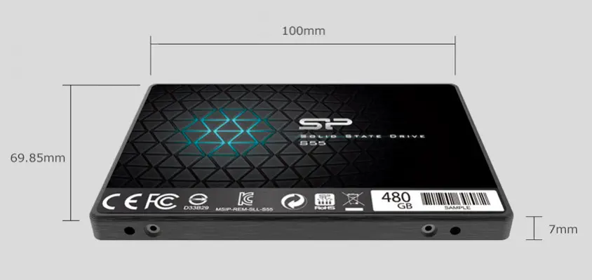 Silicon Power Slim S55 SP480GBSS3S55S25 480GB 2.5″ SATA 3 SSD Disk