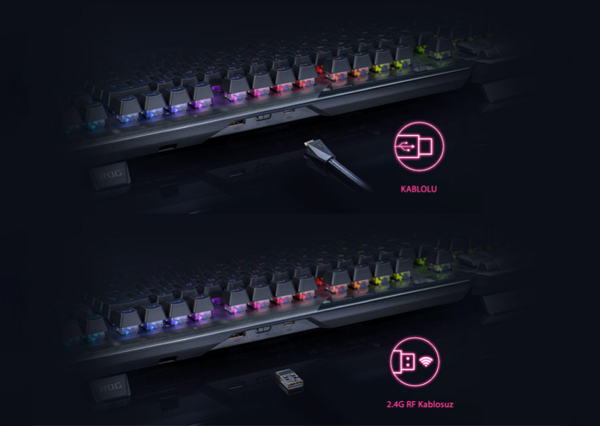 Asus ROG Claymore II Optik Mekanik Kablosuz Gaming Klavye