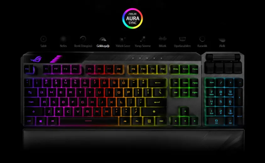 ASUS ROG Claymore II Optik Mekanik Kablosuz Gaming Klavye