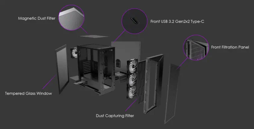 MSI MPG GUNGNIR 111R ATX Mid-Tower Gaming Kasa