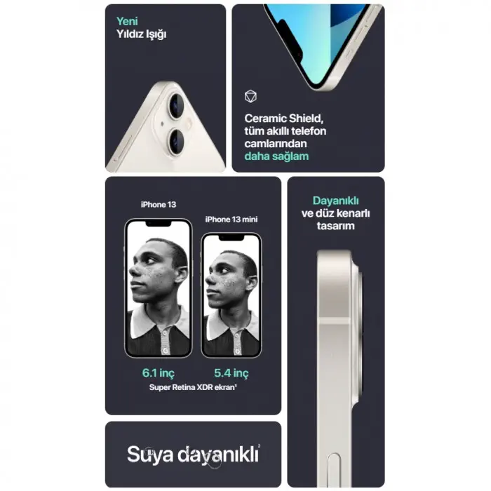 iPhone 13 512GB MLQD3TU/A Yıldız Işığı Cep Telefonu