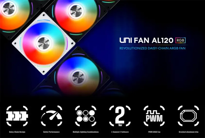 Lian Li UNI Fan AL120 1x120mm Siyah RGB PWM Kasa Fanı (G99.12AL1B.00)