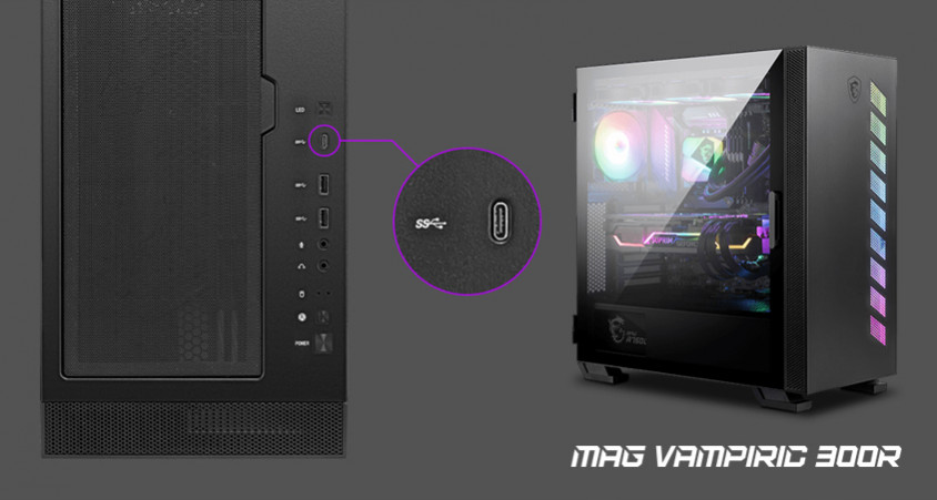 MSI MAG Vampiric 300R ATX Mid-Tower Gaming Kasa