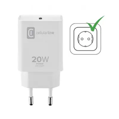 Cellularline Type-C USB-C 20W Güç Adaptörü