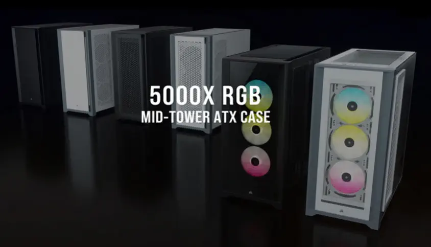 Corsair iCUE 5000X RGB CC-9011212-WW E-ATX Mid-Tower Gaming Kasa
