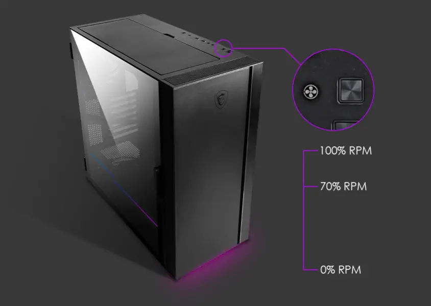 MSI MPG QUIETUDE 100S E-ATX Mid-Tower Gaming Kasa