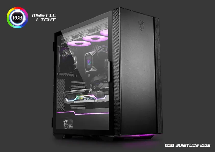 MSI MPG QUIETUDE 100S E-ATX Mid-Tower Gaming Kasa