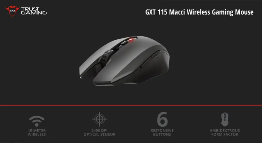 Trust GXT 115 Macci 22417 Kablosuz Gaming Mouse