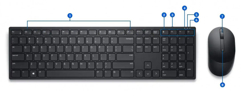 Dell 580-AJRB Kablosuz Klavye Mouse Set