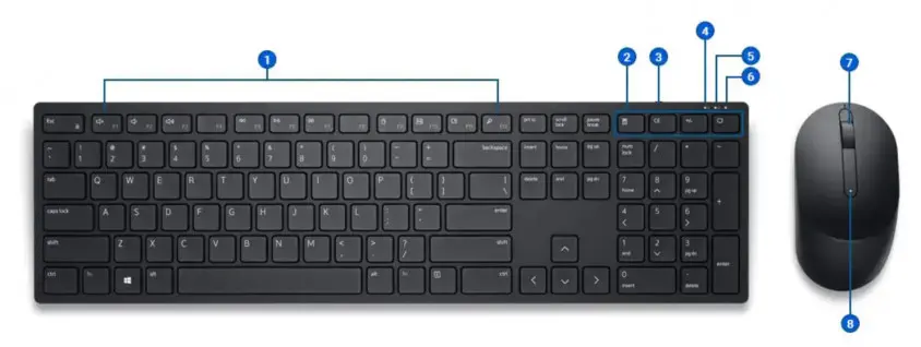 Dell 580-AJRB Kablosuz Klavye Mouse Set