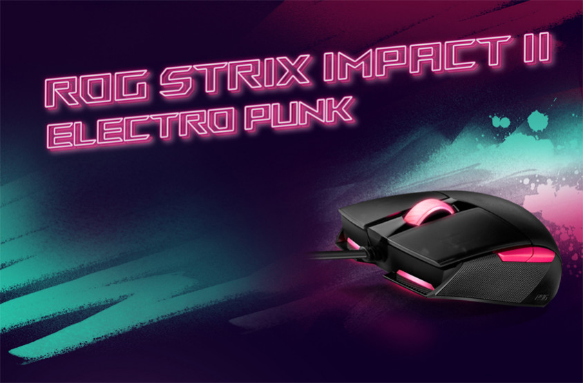 Asus ROG Strix Impact II Electro Punk Kablolu Gaming Mouse