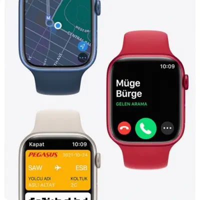 Apple Watch Series 7 GPS 45mm Kırmızı Akıllı Saat