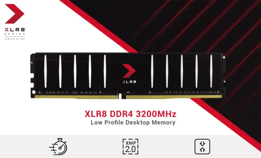 PNY XLR8 Low Profile MD16GK2D4320016LP 16GB DDR4 3200MHz Gaming Ram