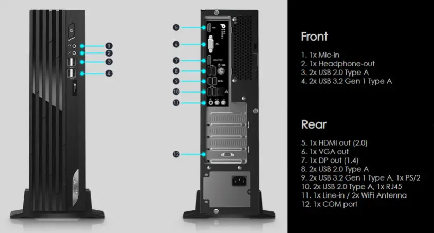 MSI Pro DP130 11RK-017XTR Siyah Mini PC