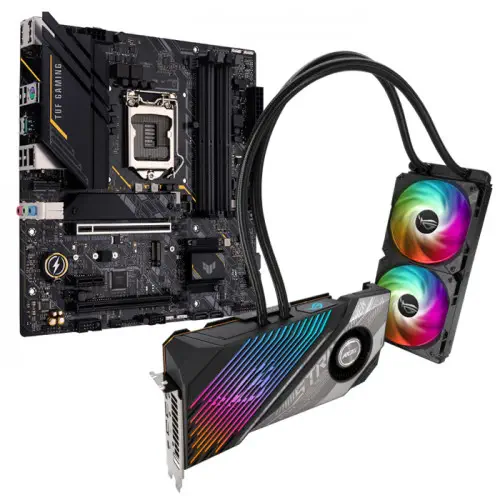 Asus ROG-STRIX-LC-RX6900XT-T16G-GAMING Ekran Kartı + Asus TUF Gaming B560M-E Anakart Bundle
