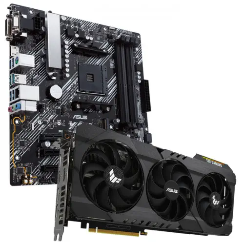 Asus TUF-RTX3060TI-O8G-V2-GAMING Ekran Kartı + Asus Prime B450M-K II Anakart Bundle