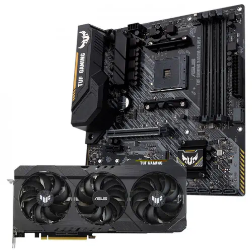 Asus TUF-RTX3060TI-O8G-V2-GAMING Ekran Kartı + Asus TUF GAMING B450M-PLUS II mATX Anakart