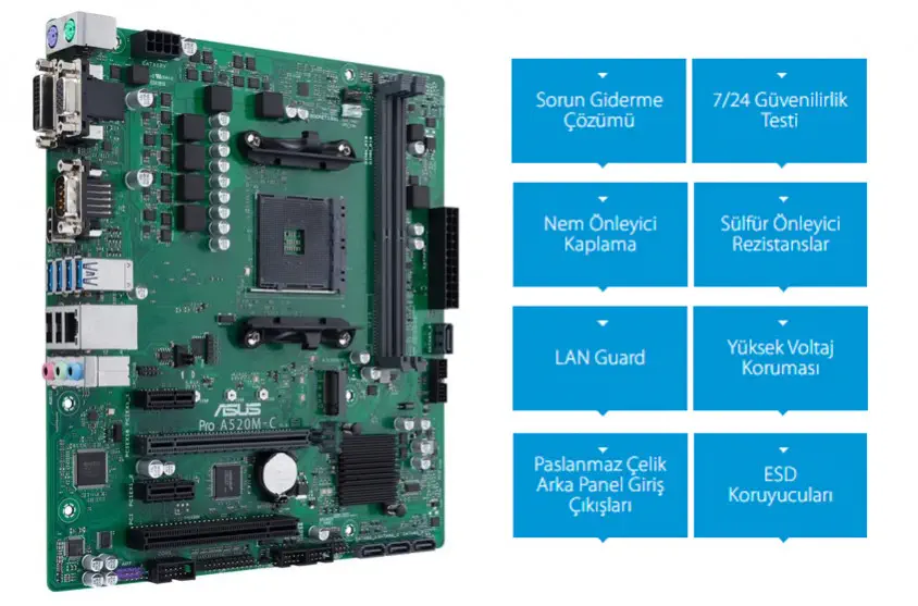 ASUS Pro A520M-C/CSM Anakart