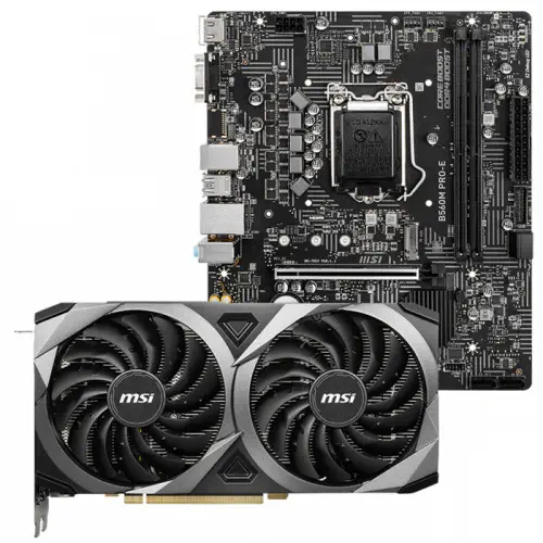 MSI GeForce RTX 3070 Ventus 2X 8G OC LHR Ekran Kartı + MSI B560M PRO-E Anakart Bundle