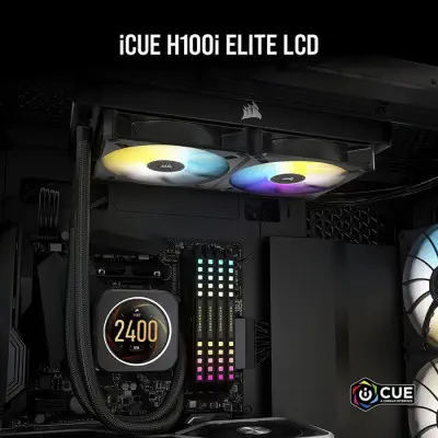 Corsair iCUE H100i Elite LCD CW-9060061-WW İşlemci Sıvı Soğutucu