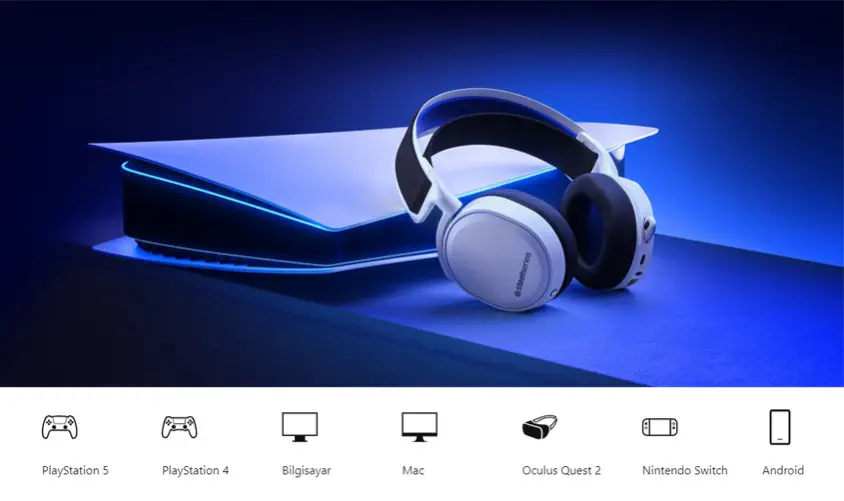 SteelSeries Arctis 7P Plus Kablosuz Beyaz Gaming Kulaklık